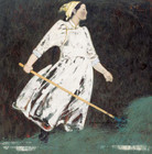 垛草的妇女
