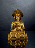 清18世纪 铜鎏金三世章嘉呼图克图·若必多吉坐像
